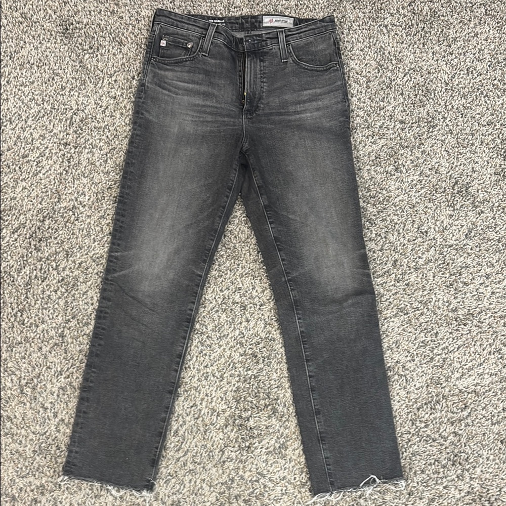 AG Adriano Goldschmied Dark Gray Straight Jeans - Isabelle - high rise - Picture 5 of 6